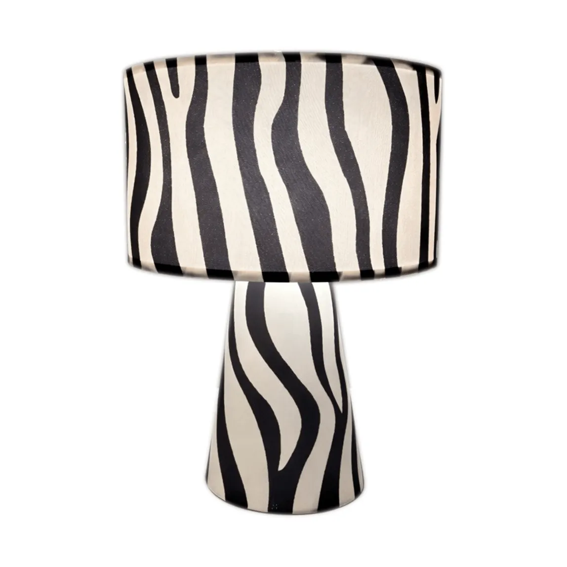 Lámpara de mesa Zany Zebra, Negro-blanco, 43 cm By Rydéns
