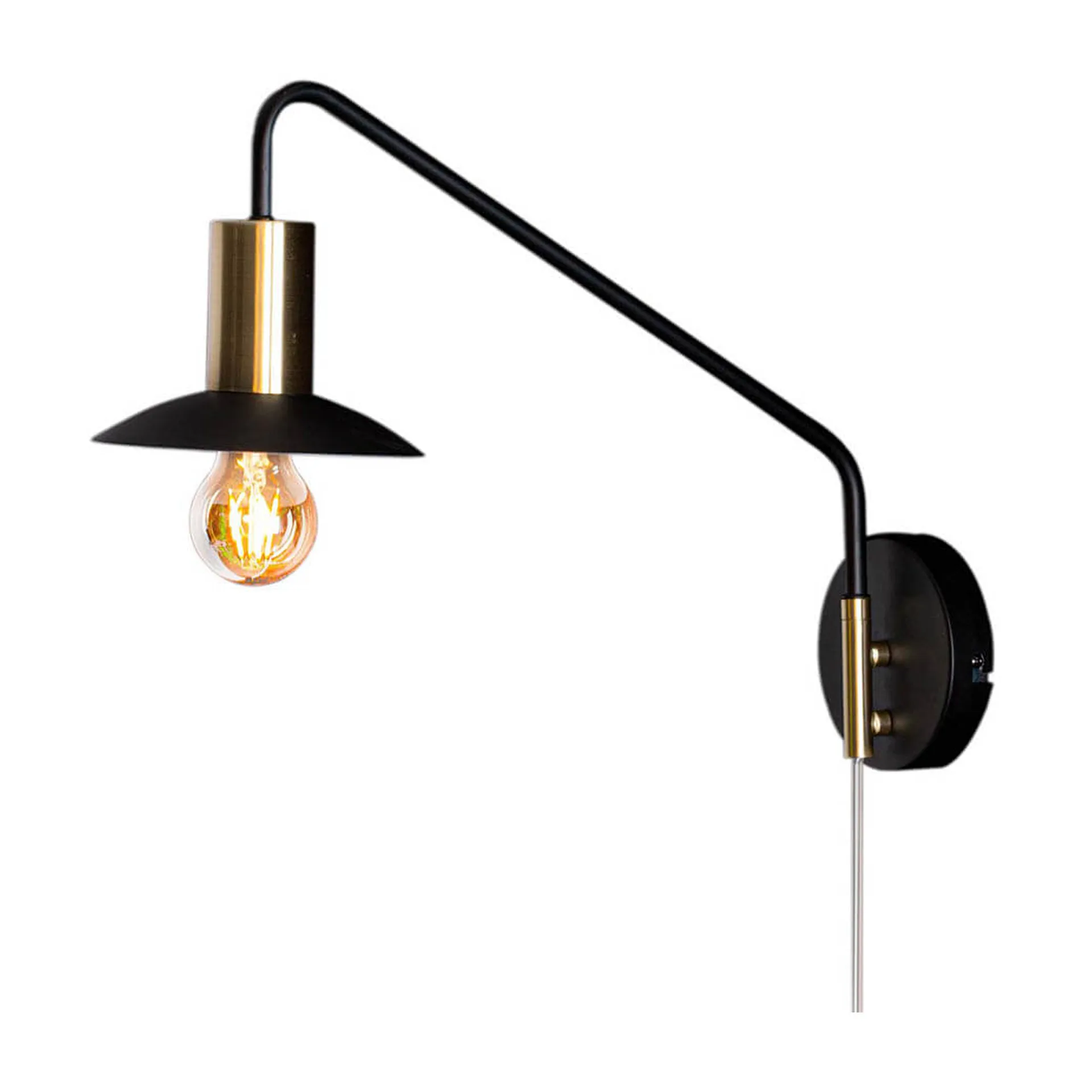 Lámpara de pared Quinn corta, Negro mate By Rydéns