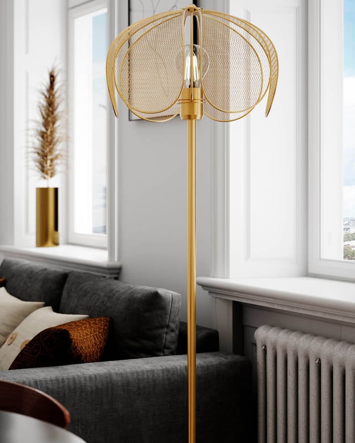 Lámpara de pie Daisy 150 cm, Dorado mate By Rydéns