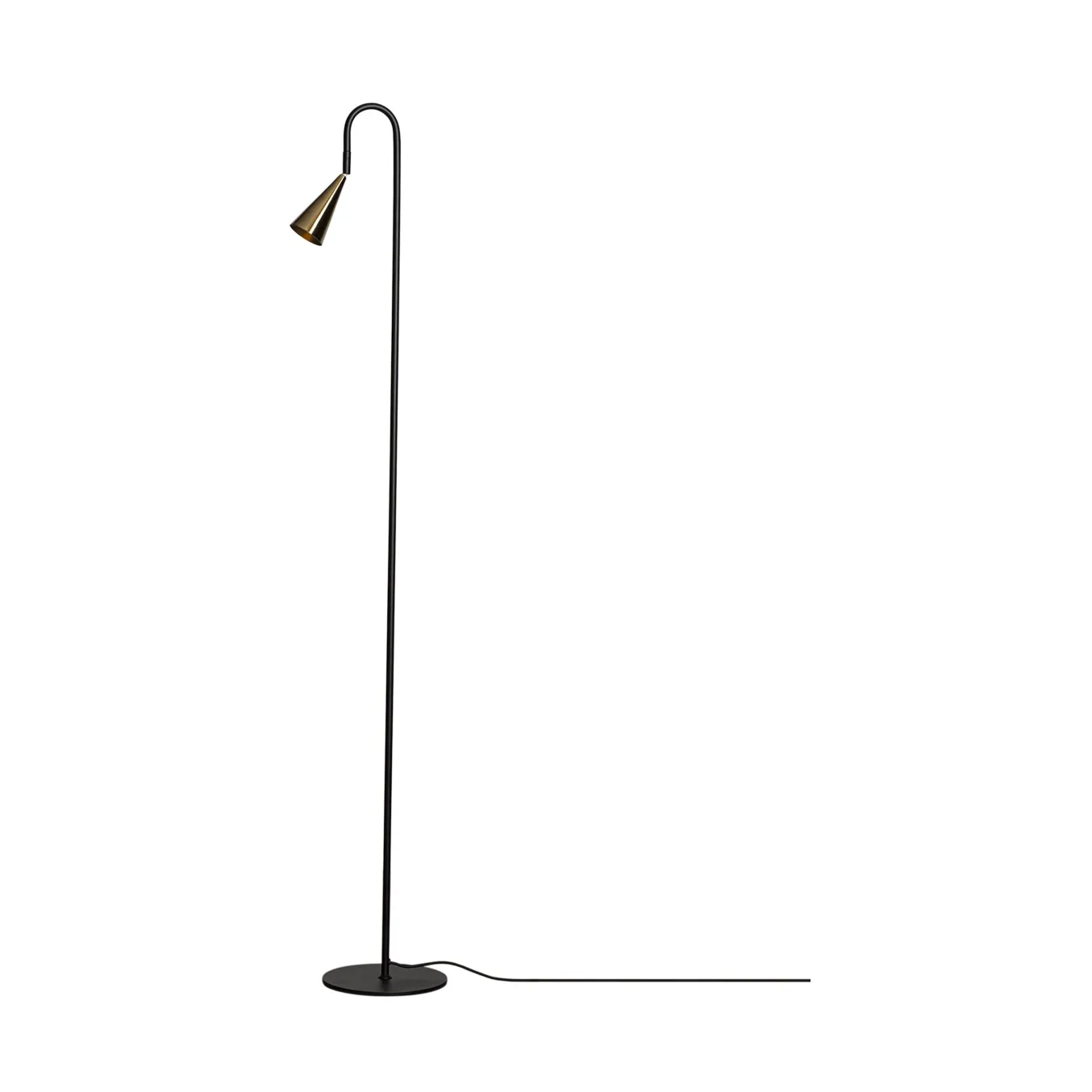 Lámpara de pie Spline, Negro-latón, 140 cm By Rydéns