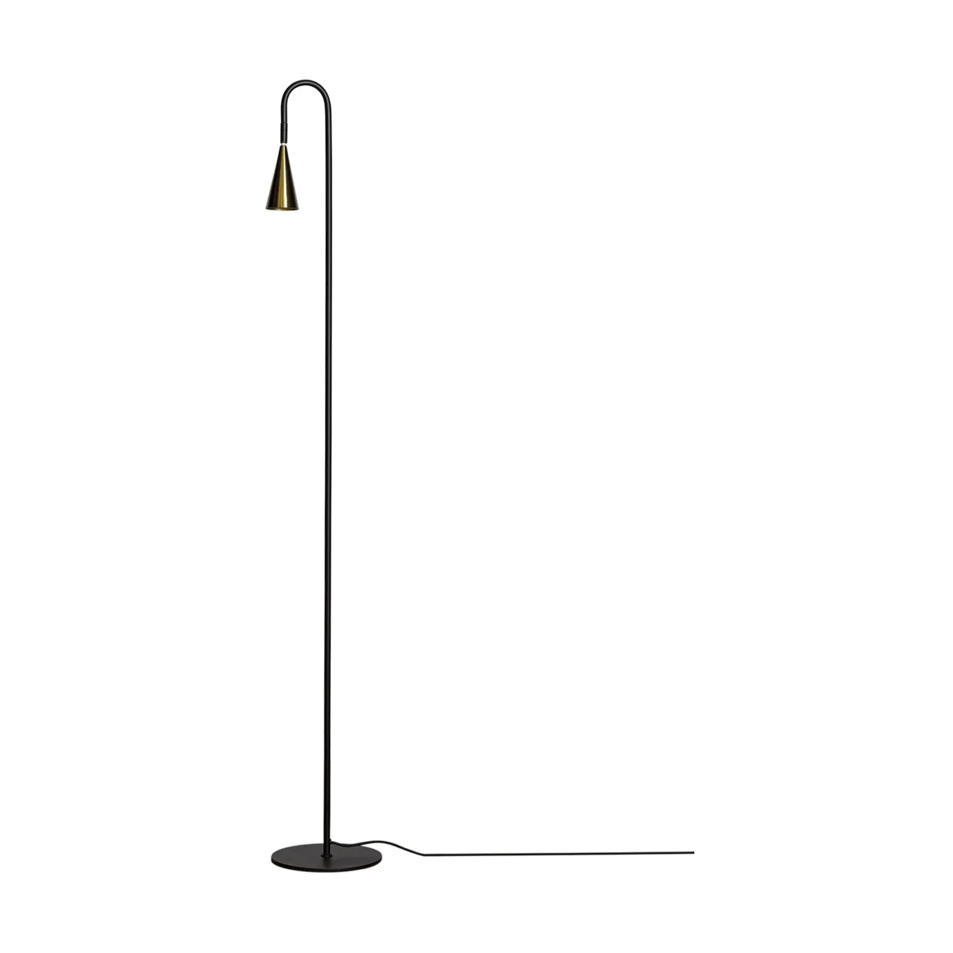 Lámpara de pie Spline, Negro-latón, 140 cm By Rydéns