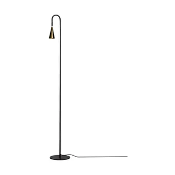 Lámpara de pie Spline - Negro-latón, 140 cm - By Rydéns