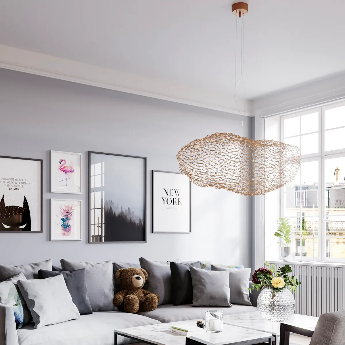 Lámpara de techo Hayden, Color dorado, 76 cm By Rydéns