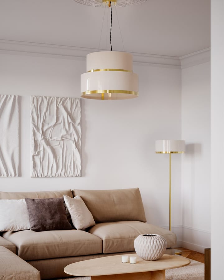 Lámpara de techo Marcel Ø50 cm, Latón-blanco By Rydéns