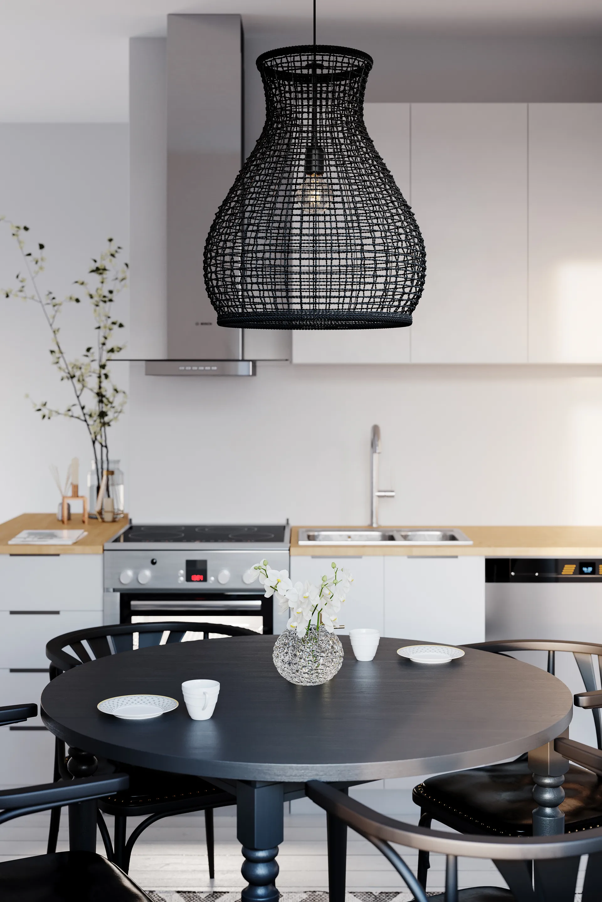 Lámpara de techo Seagrass, negro By Rydéns