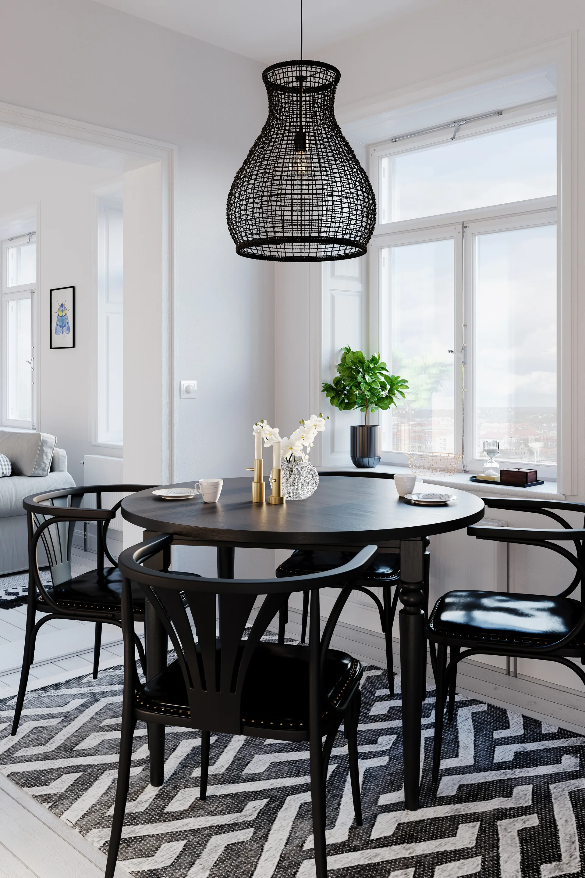 Lámpara de techo Seagrass, negro By Rydéns