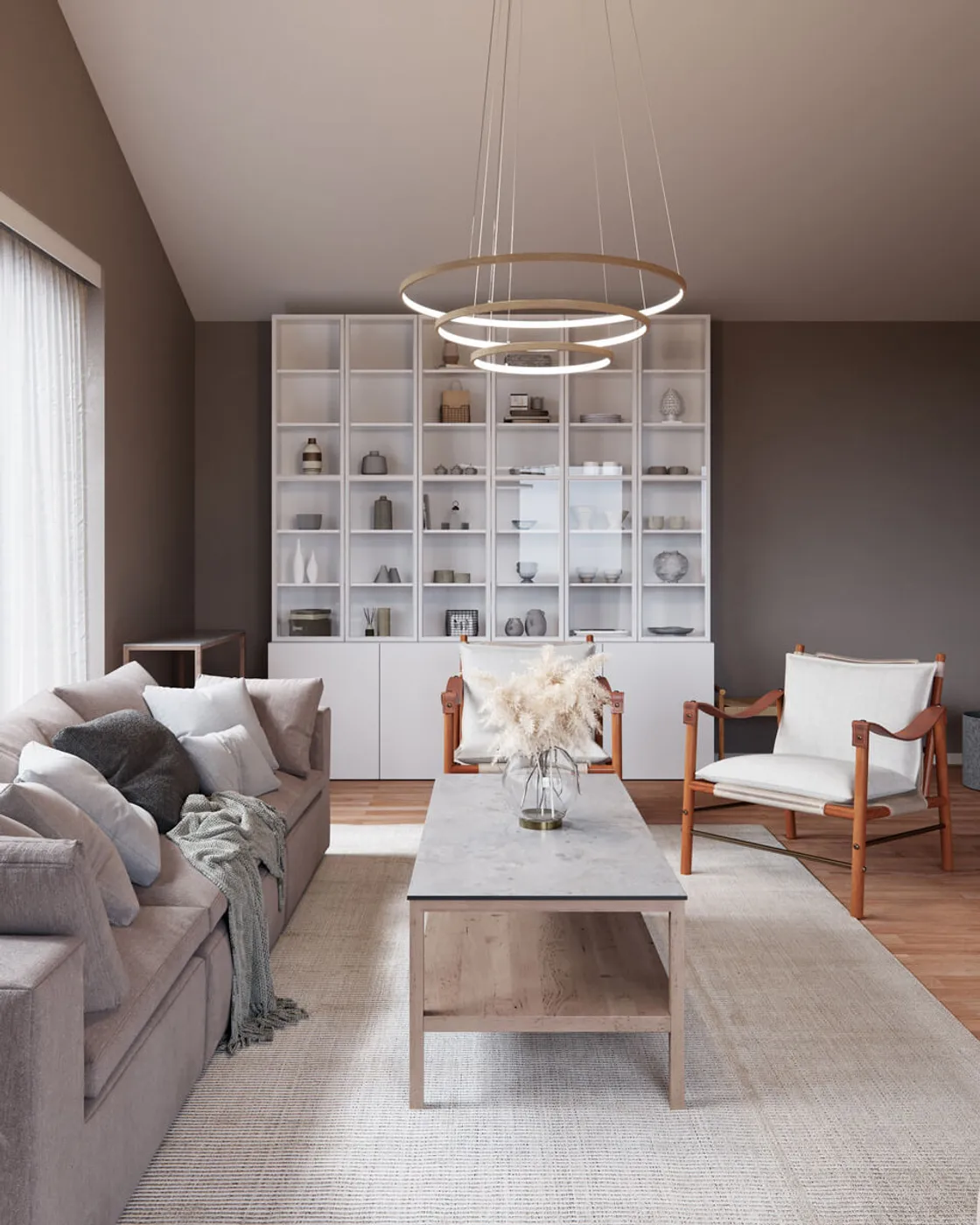 Lámpara de techo Trione Ø80 cm, Natural By Rydéns