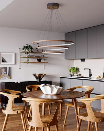 Lámpara de techo Trione Ø80 cm - Nogal - By Rydéns