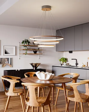 Lámpara de techo Trione Ø80 cm - Nogal - By Rydéns