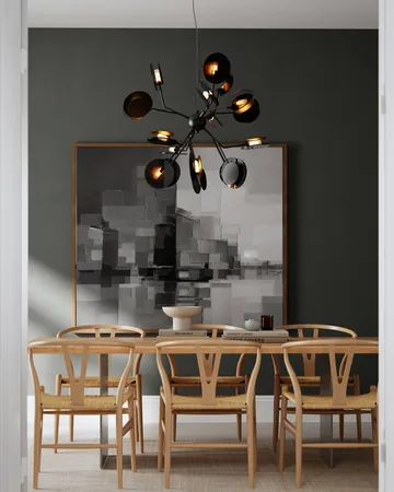 Lámpara de techo Turno Ø80 cm - Mate negro-dorado - By Rydéns