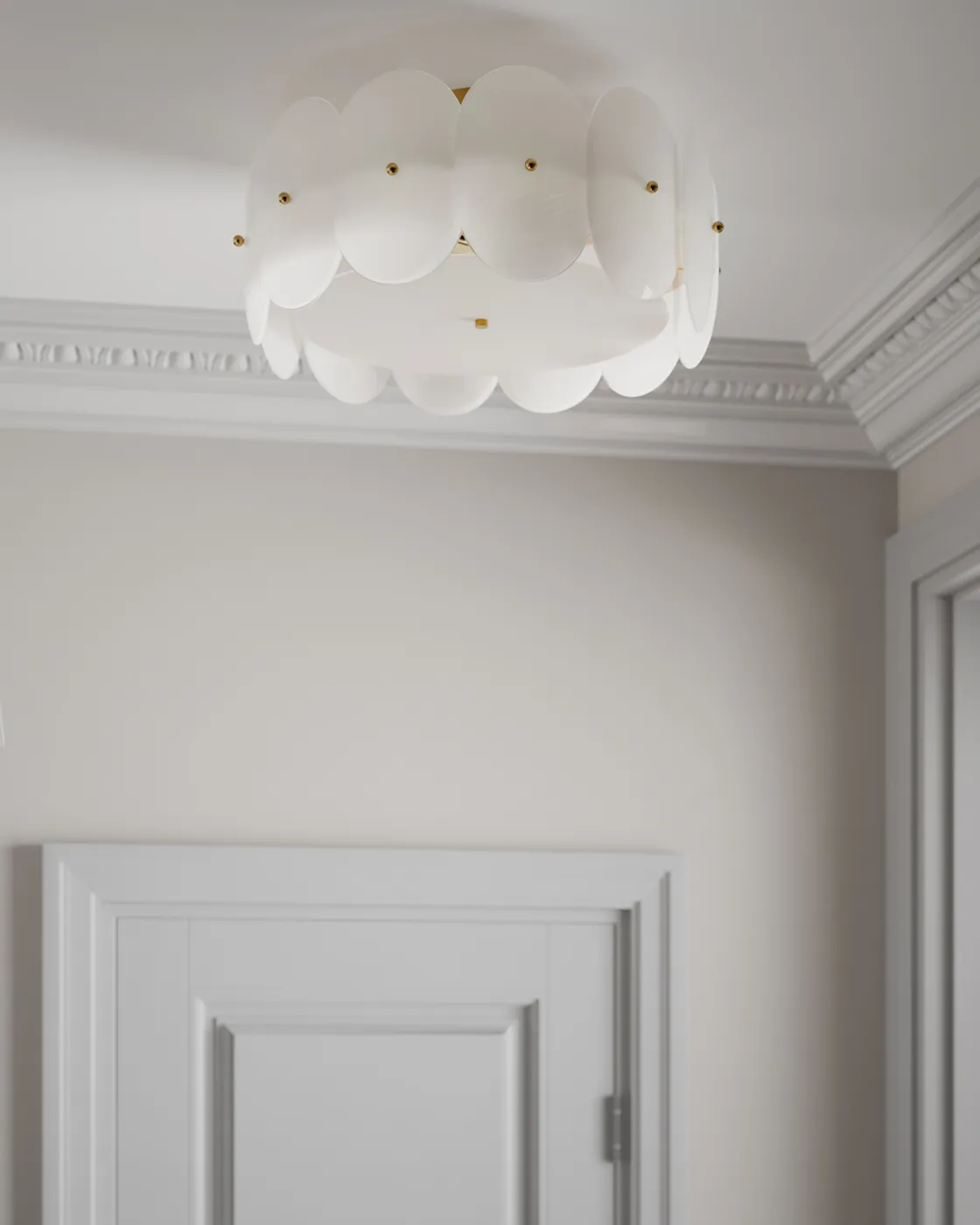 Plafón Omlott Ø53 cm, Latón-blanco By Rydéns