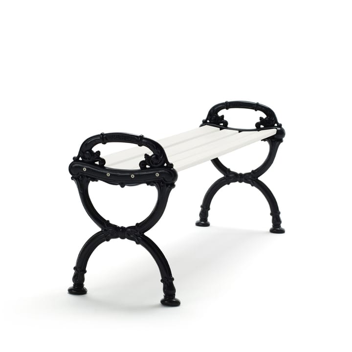 Banco Byarum - Pino lacado en blanco, soporte negro - Byarums bruk