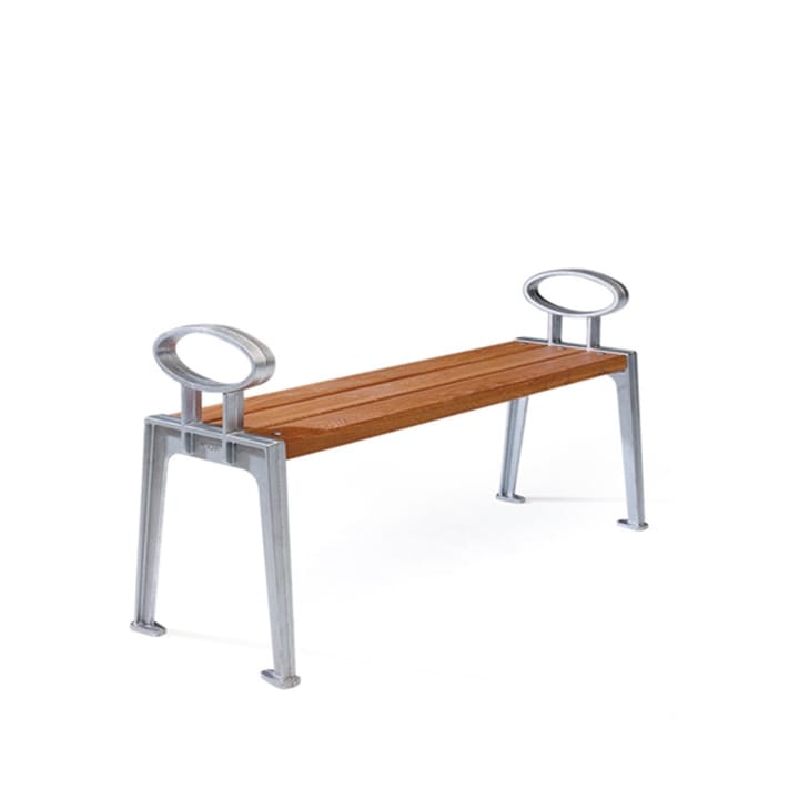 Banco Skillinge - Roble aceitado, soporte de aluminio en bruto - Byarums bruk