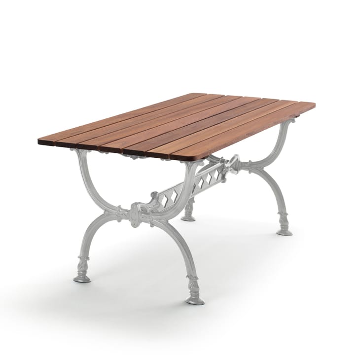 Mesa Byarum 142x72 cm - Caoba, soporte de aluminio en bruto - Byarums bruk