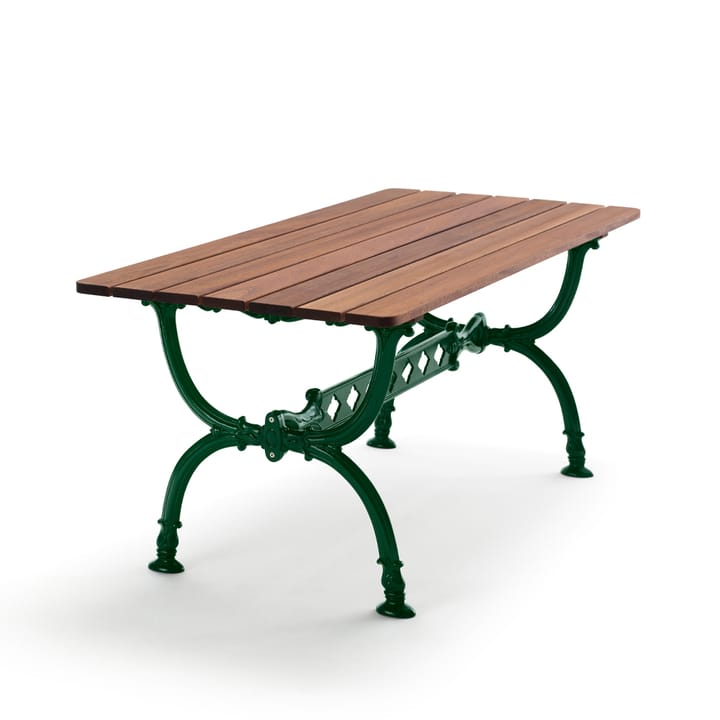 Mesa Byarum 142x72 cm - Caoba, soporte verde - Byarums bruk