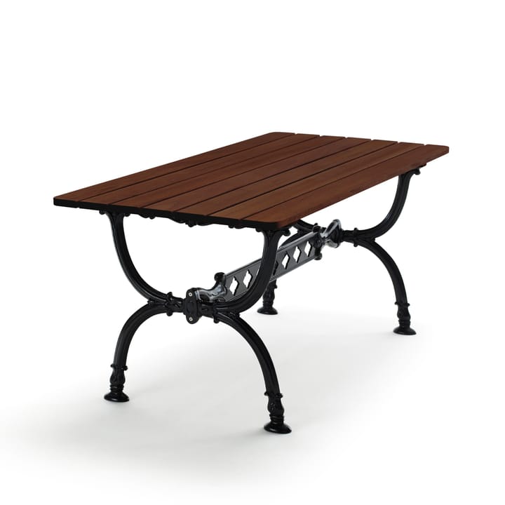 Mesa Byarum 142x72 cm - Pino barniz marrón, soporte negro - Byarums bruk