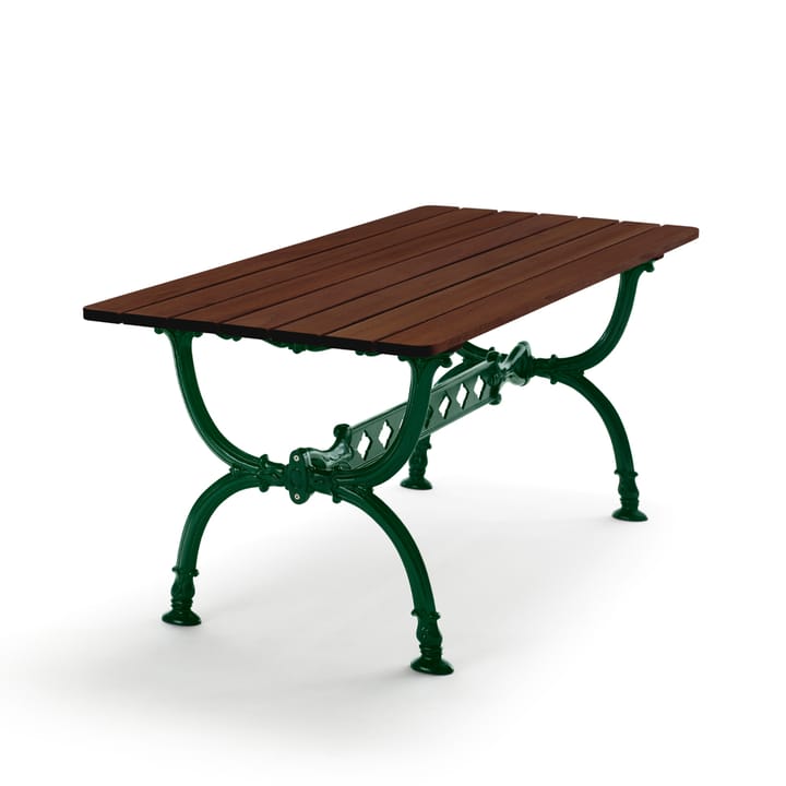 Mesa Byarum 142x72 cm, Pino barniz marrón, soporte verde Byarums bruk