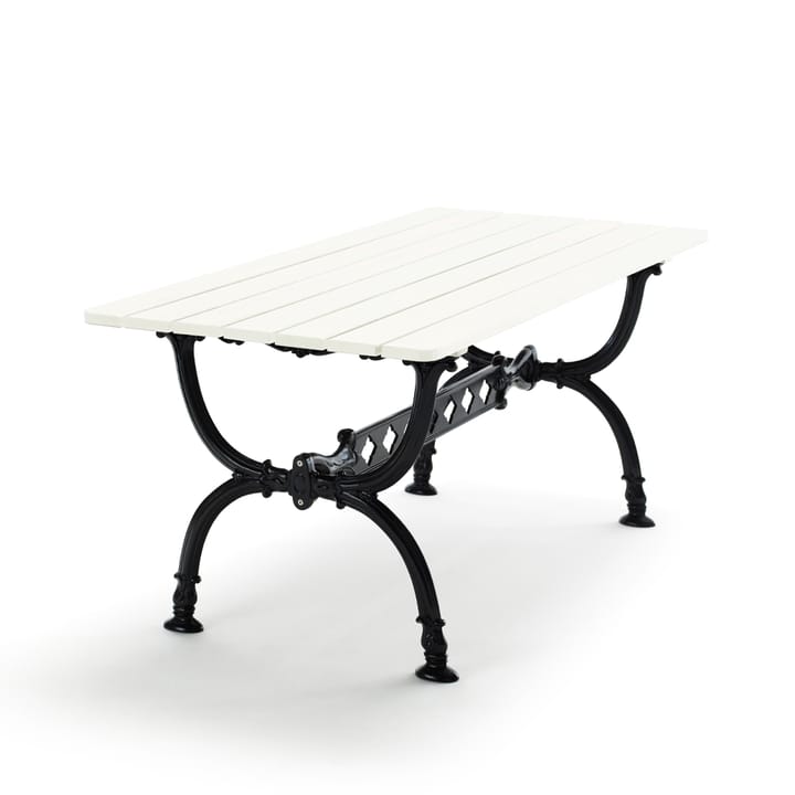 Mesa Byarum 142x72 cm - Pino lacado blanco, soporte negro - Byarums bruk