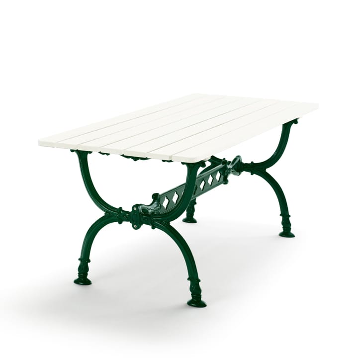 Mesa Byarum 142x72 cm - Pino lacado blanco, soporte verde - Byarums bruk