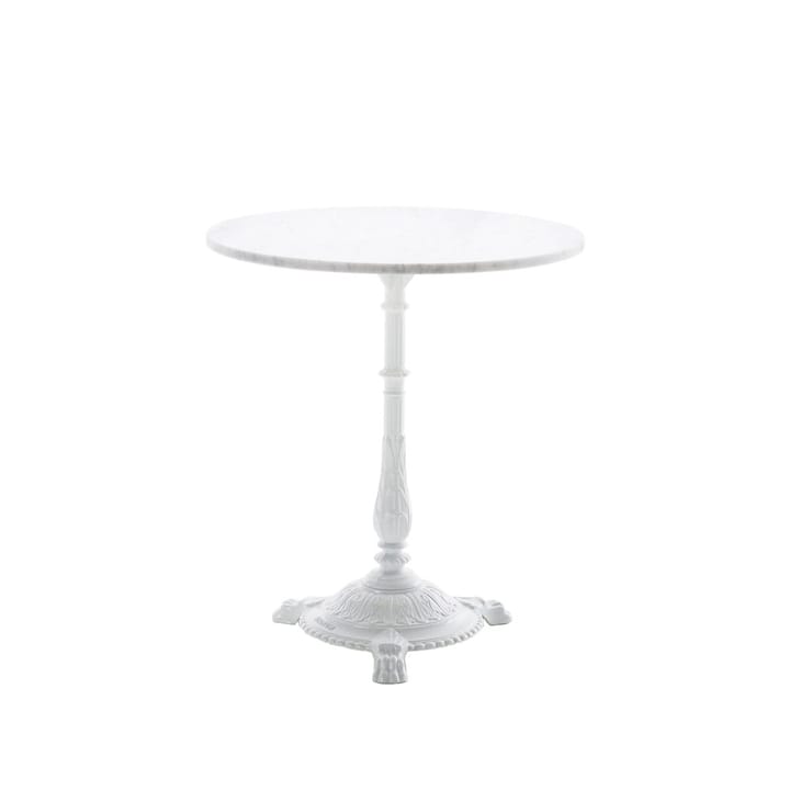 Mesa de café Classic - Mármol blanco, soporte blanco - Byarums bruk