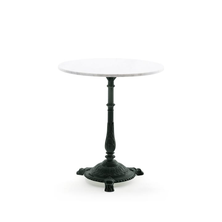 Mesa de café Classic - Mármol blanco, soporte negro - Byarums bruk