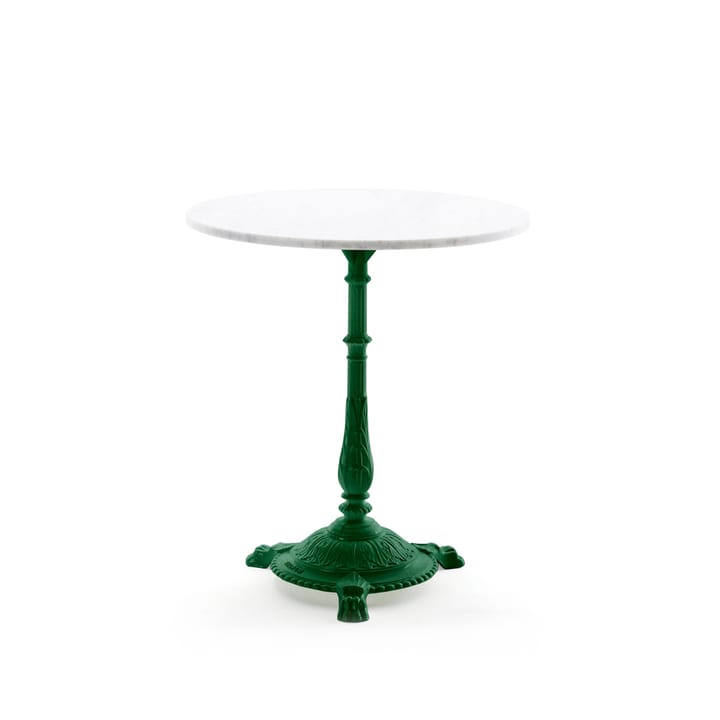 Mesa de café Classic - Mármol blanco, soporte verde - Byarums bruk