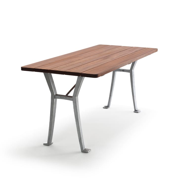 Mesa Lessebo - Caoba, soporte de aluminio en bruto - Byarums bruk