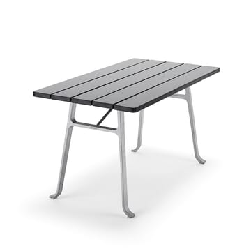 Mesa Seriff - Caoba barniz negro, soporte de aluminio en bruto - Byarums bruk