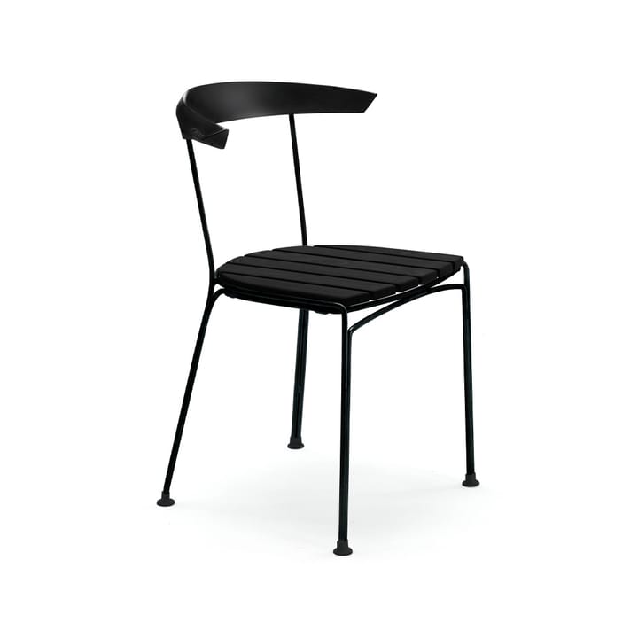 Silla Dover - Pino lacado en negro, soporte negro - Byarums bruk