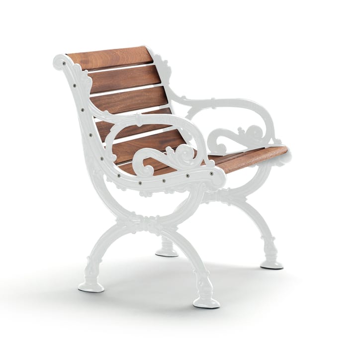 Sillón Byarum - Caoba, soporte blanco - Byarums bruk