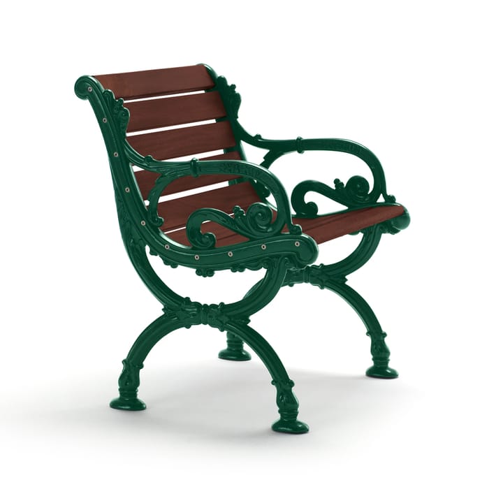 Sillón Byarum - Pino marrón glaseado, soporte verde - Byarums bruk