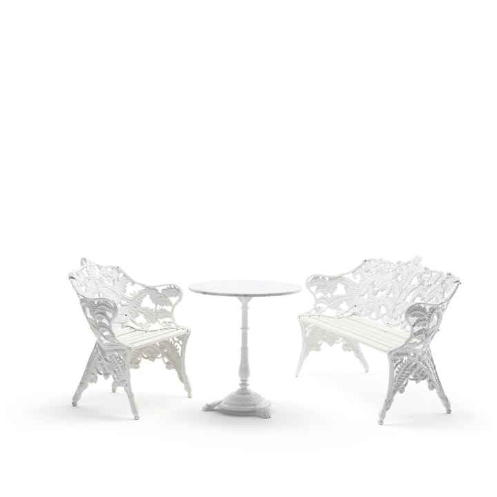 Sofá Classic, Pino lacado blanco, soporte blanco Byarums bruk