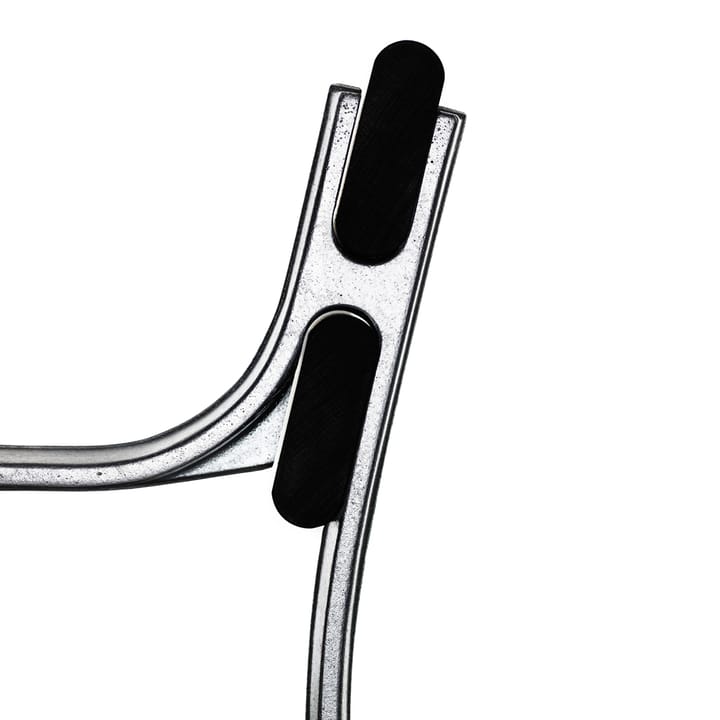 Sofá Joy, Caoba barniz negro, soporte de aluminio en bruto Byarums bruk