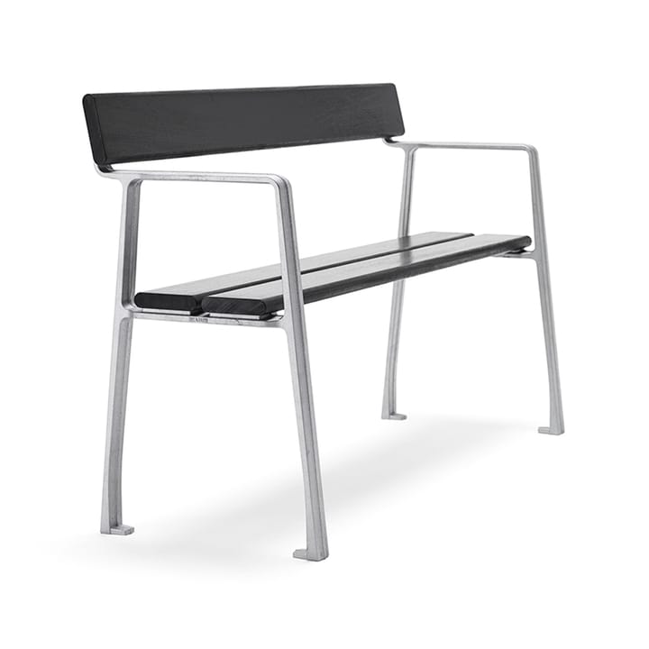 Sofá Piccolo - Caoba barniz negro, soporte de aluminio en bruto - Byarums bruk