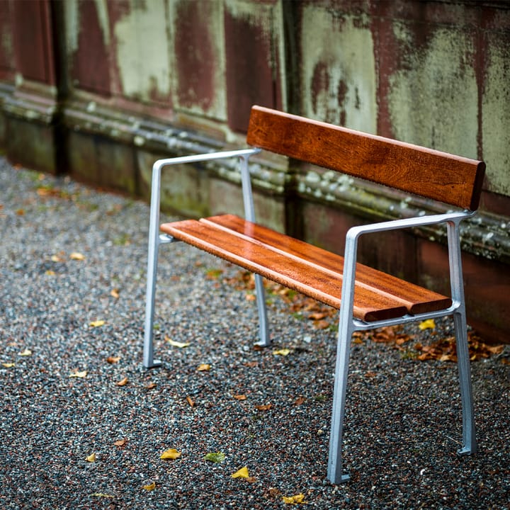 Sofá Piccolo - Caoba, soporte de aluminio en bruto - Byarums bruk