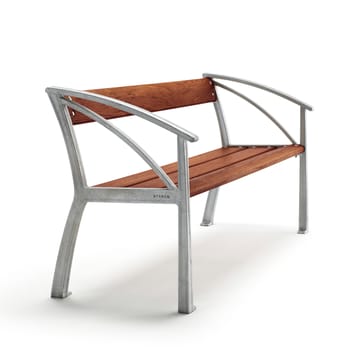 Sofá Vasa - Caoba, soporte de aluminio en bruto - Byarums bruk