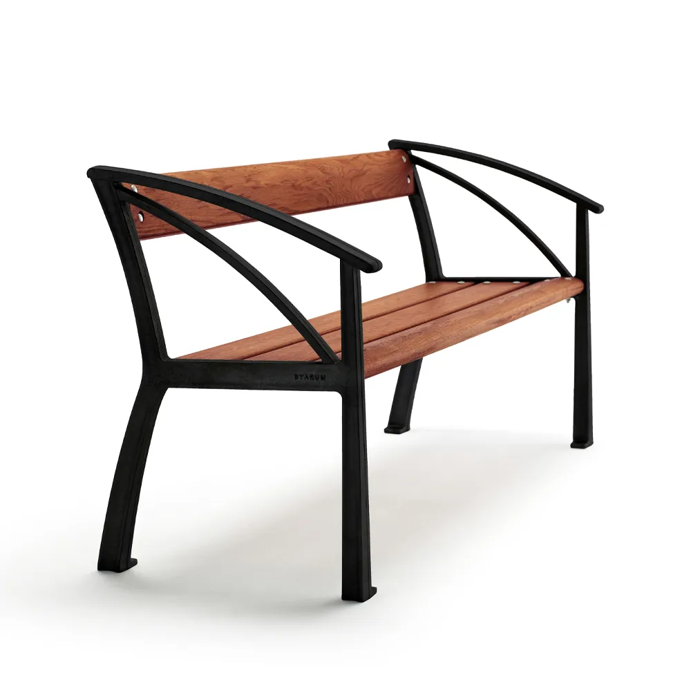 Sofá Vasa, Caoba, soporte negro Byarums bruk