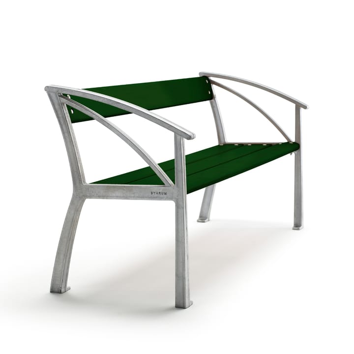 Sofá Vasa - Verde, soporte de aluminio en bruto - Byarums bruk