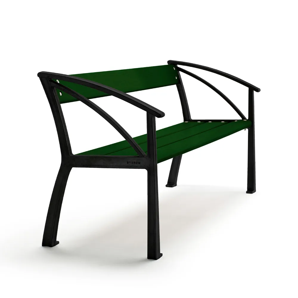 Sofá Vasa, Verde, soporte negro Byarums bruk