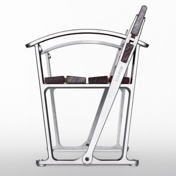 Sofá Waterloo - Caoba, soporte de aluminio en bruto - Byarums bruk