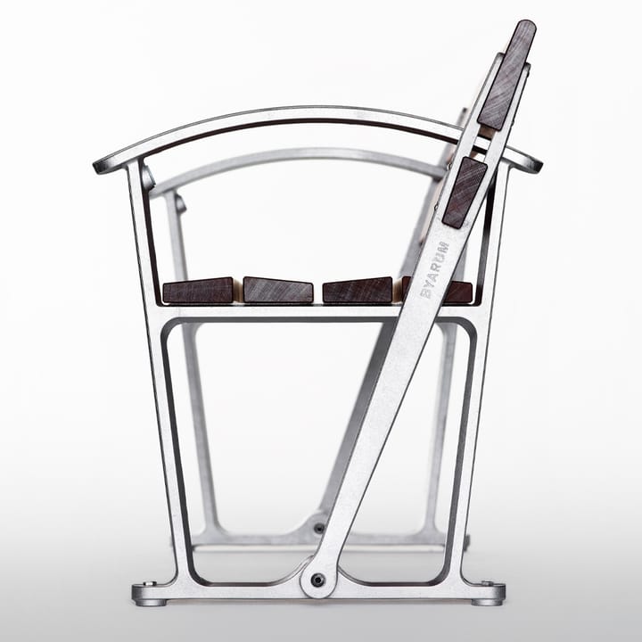 Sofá Waterloo, Caoba, soporte de aluminio en bruto Byarums bruk
