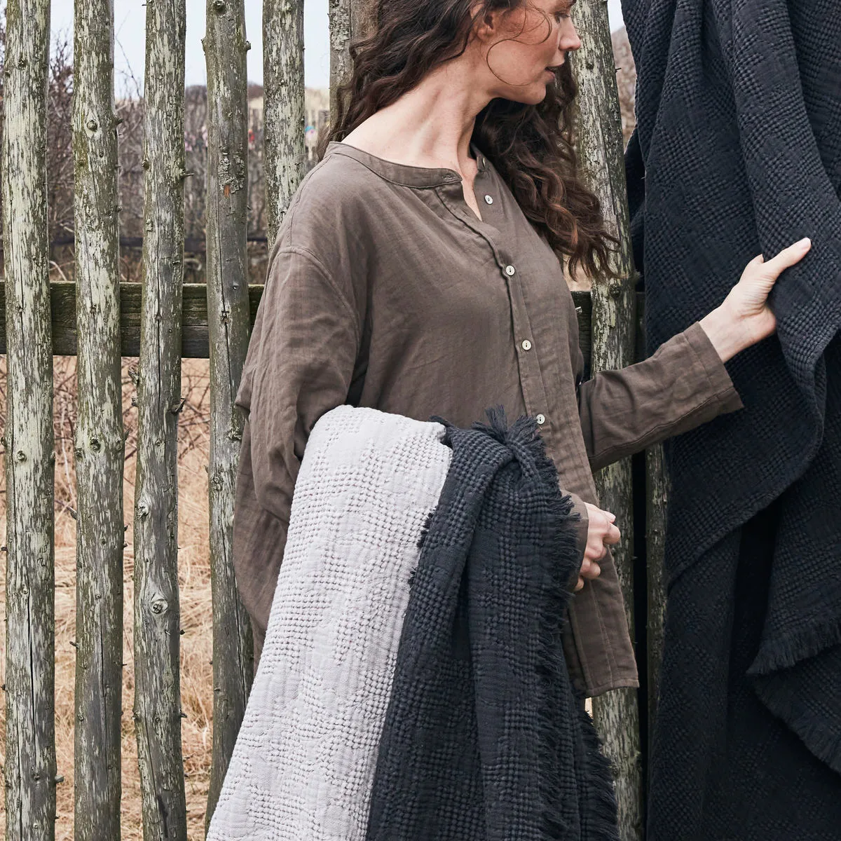 Colcha de cama Hilda 170x180 cm, Coal byNORD