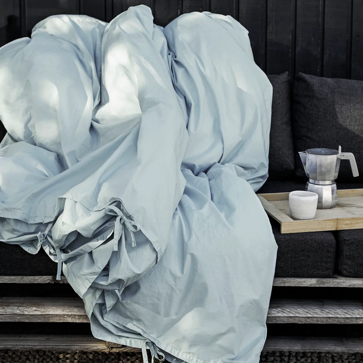 Juego de funda nórdica Ingrid1 50x210 cm, Sky byNORD