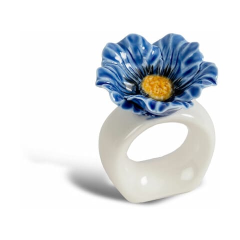 2 Anillos servilleteros Poppy - Azul - Byon