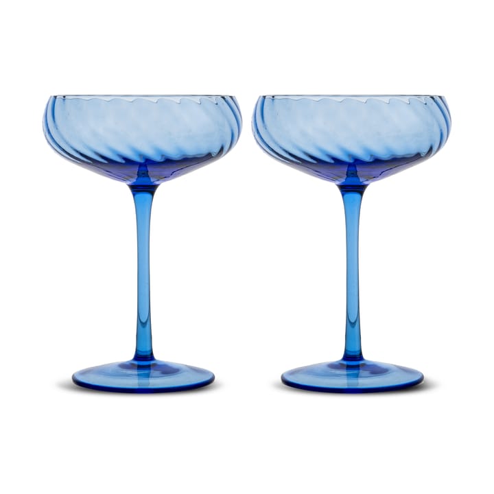2 Copas de champán Opacity 30 cl - Azul - Byon