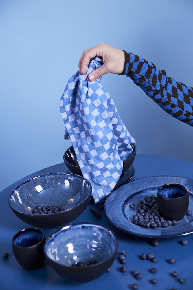 2 Servilletas de tela Checki, azul Byon