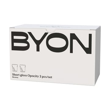2 Vasos para beber Opacity 30 cl - Marrón - Byon