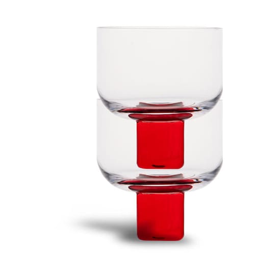 2 Vasos Victoria 35 cl - Rojo-transparente - Byon