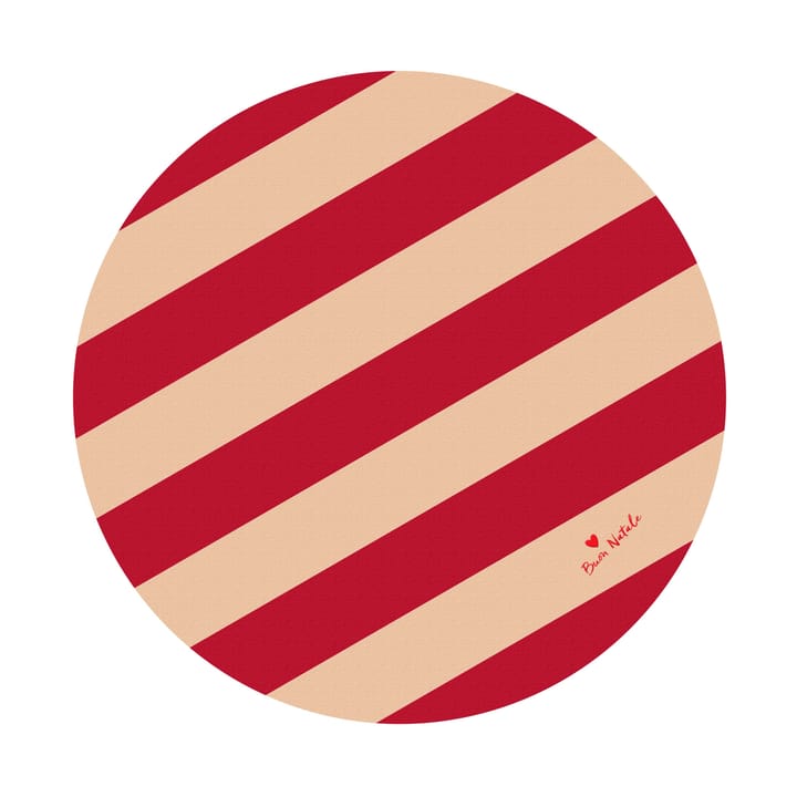 Alfombra para árbol de Navidad Love Ø100 cm - Rojo-arena - Byon