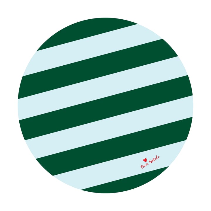 Alfombra para árbol de Navidad Love Ø100 cm - Verde-azul claro - Byon